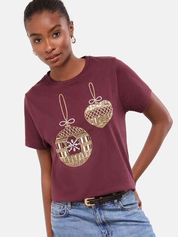 Lipsy Тениска в червено: отпред