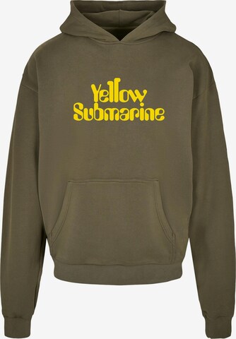 Merchcode Sweatshirt 'Yellow Submarine- Headine' in Groen: voorkant