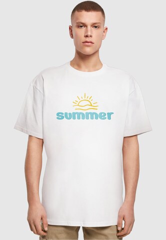 T-Shirt 'Summer - Sun' Merchcode en blanc : devant
