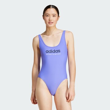 ADIDAS SPORTSWEAR Bralette Sports swimsuit in Blue: front