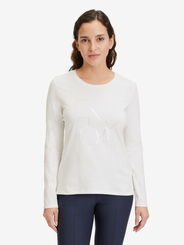 T-shirt Betty Barclay en blanc : devant