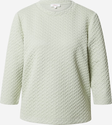 s.Oliver Sweatshirt in Groen: voorkant