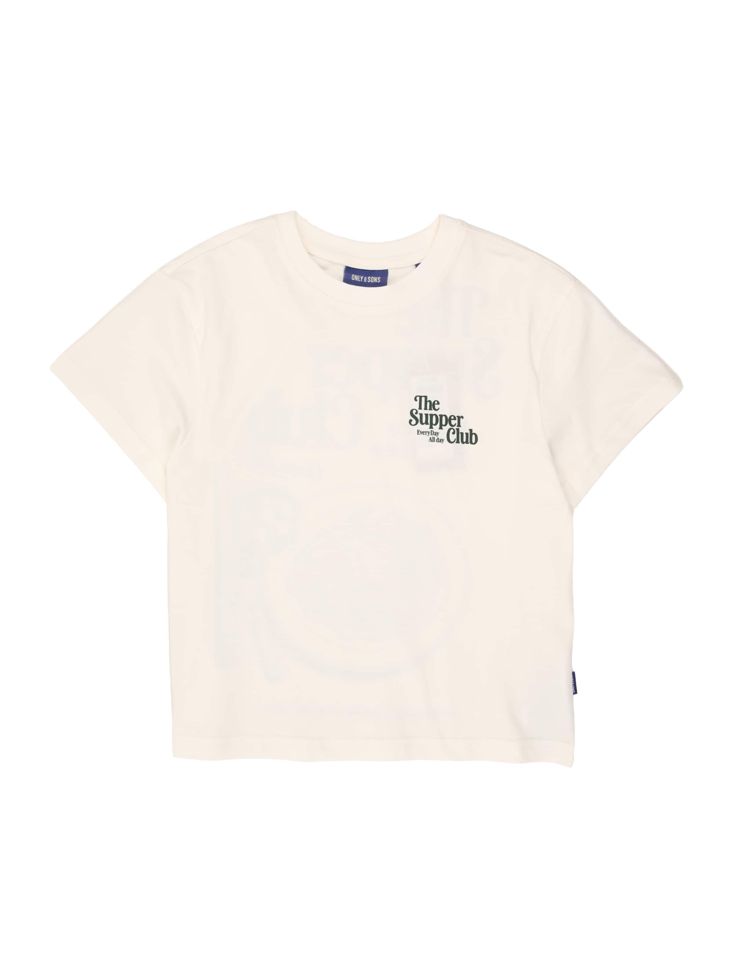 Only & Sons Junior Shirt 'OSJCOLE FOOD' in Beige: voorkant