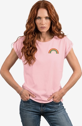 MAKAYA Shirt 'Rainbow' in Pink: front