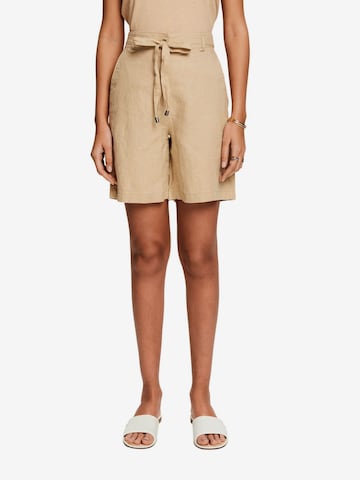 ESPRIT Regular Broek in Beige: voorkant