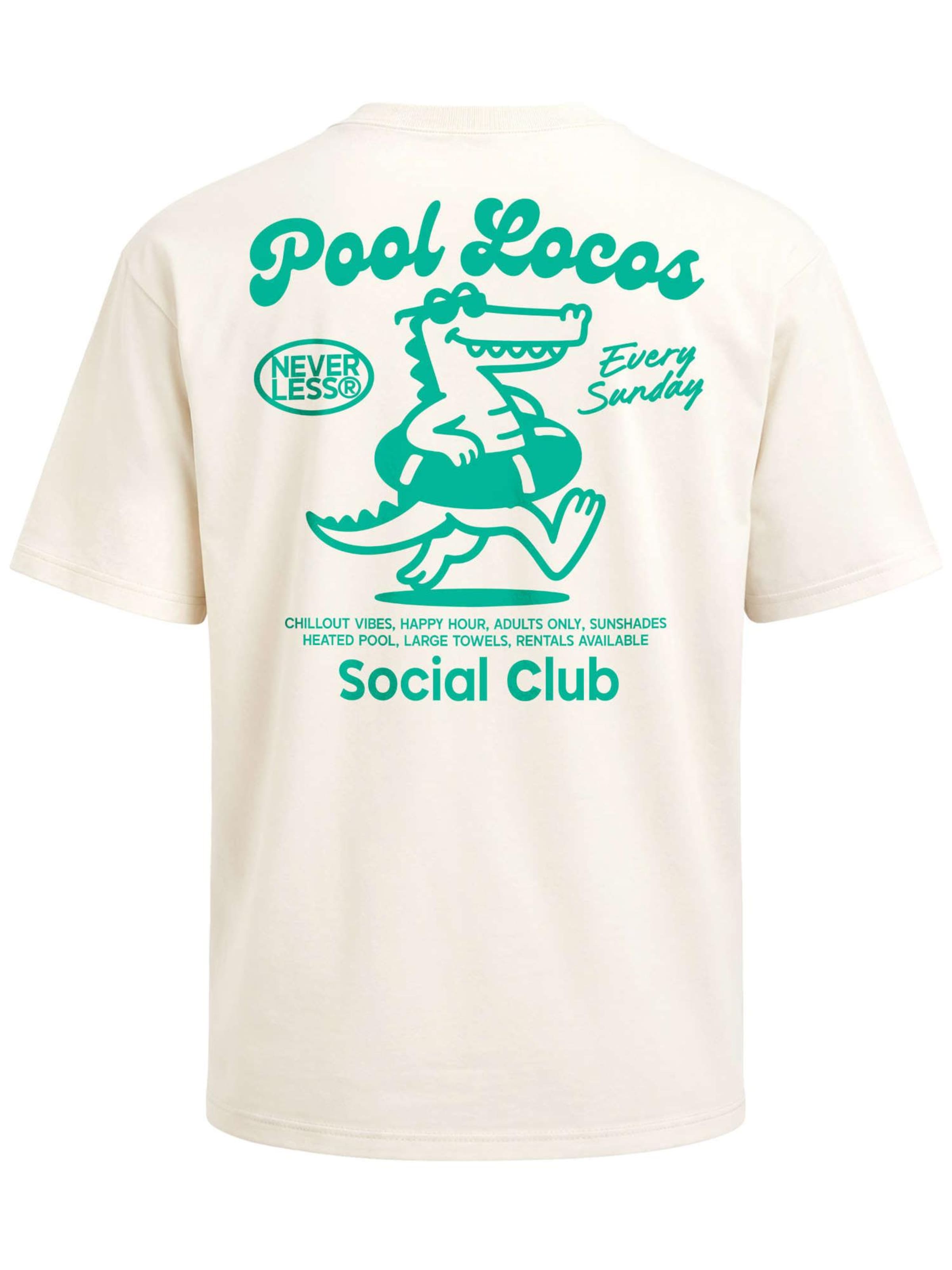 Neverless Shirt 'Pool Locos'‌‌‌‌‌‌‌ in Beige: Vorderseite