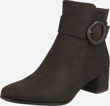 MARCO TOZZI - Botas de tobillo en marrón: frente