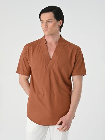 Regular fit Camicia di Antioch in marrone: frontale
