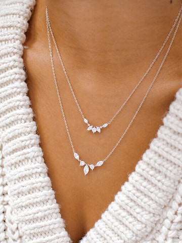 Hey Happiness Sieraden set 'Gemstone Crown and Pearl Layering Necklaces Set' in Zilver: voorkant