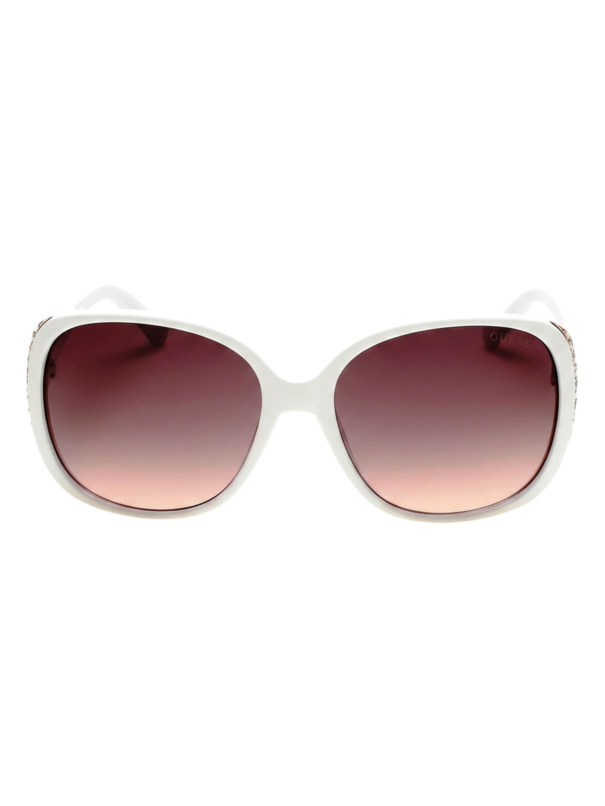 GUESS Okulary przeciwsłoneczne 'Sonnenbrille' w kolorze biały: przód