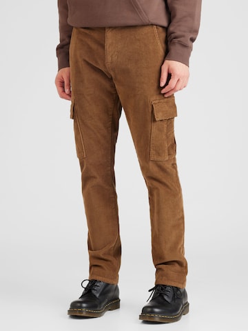 Regular Pantalon cargo BLEND en beige : devant