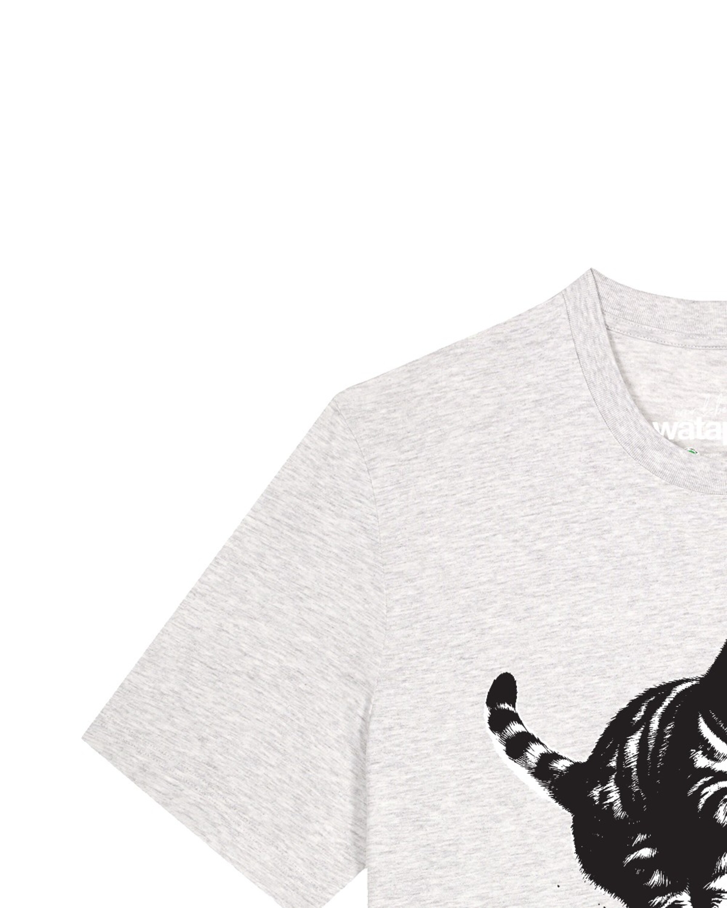 T-Shirt 'Savage cat' Watapparel en gris