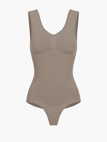 cfab (formerly creamy fabrics) Shapingbody 'Tank Bodysuit Sculpting Shapewear mit String'‌‌‌‌‌‌‌‌‌‌ in Grau
