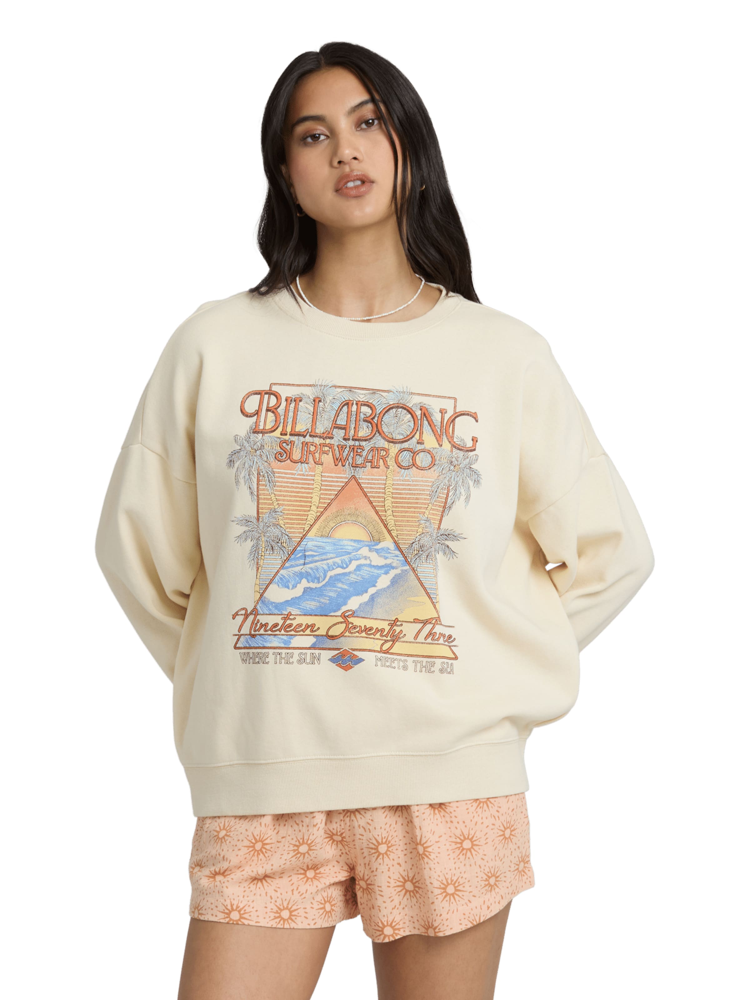 BILLABONG Sweatshirt 'Echo' in White: front