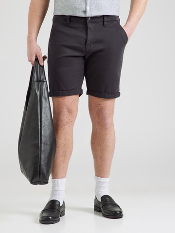 QS Regular Chino Pants 'John' in Grey: front