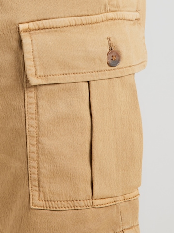 INDICODE JEANS Regular Cargo Pants 'Bouillon' in Beige