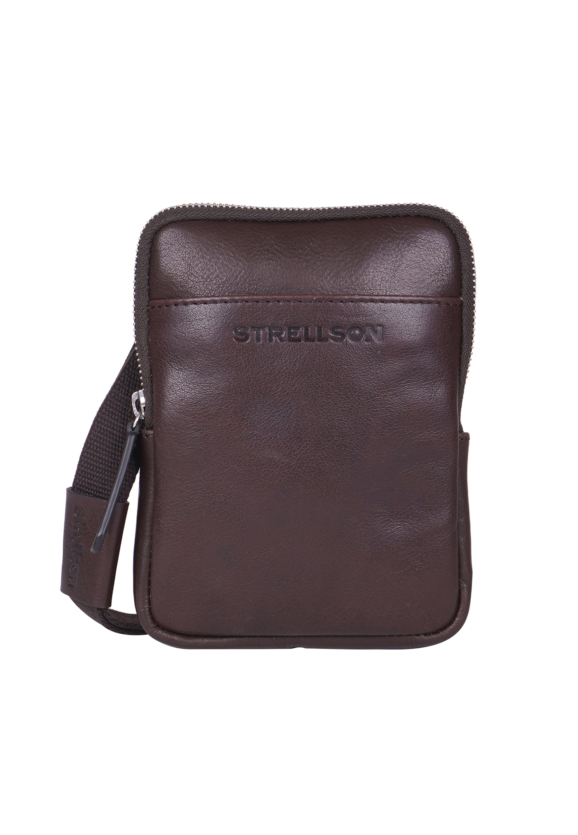 STRELLSON - Mala de ombro 'Kenley Brian' em castanho: frente