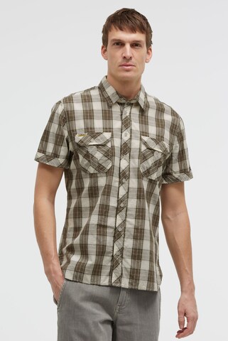 CAMP DAVID Slim fit Button Up Shirt in Brown: front
