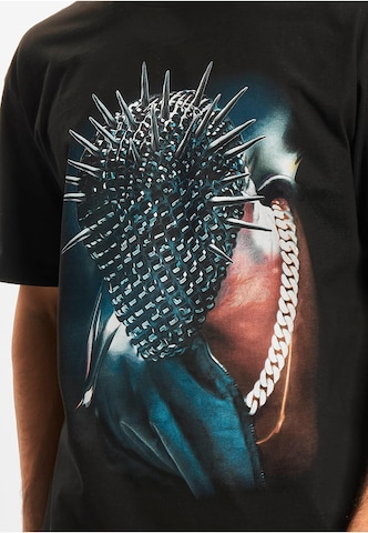 Mister Tee Shirt 'Thorned Mask' in Zwart