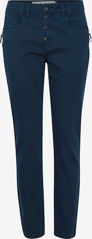 PULZ Jeans Slimfit Chino in Blauw: voorkant