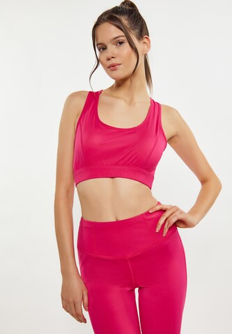 myMo ATHLSR Bustier Sport-BH in Pink: predná strana