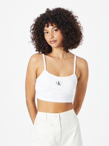 Calvin Klein Jeans Topp i vit: framsida