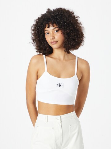 Calvin Klein Jeans - Top en blanco: frente