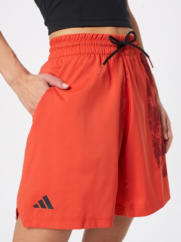 ADIDAS PERFORMANCE Loose fit Workout Pants 'Paris Heat.Rdy Ergo' in Red