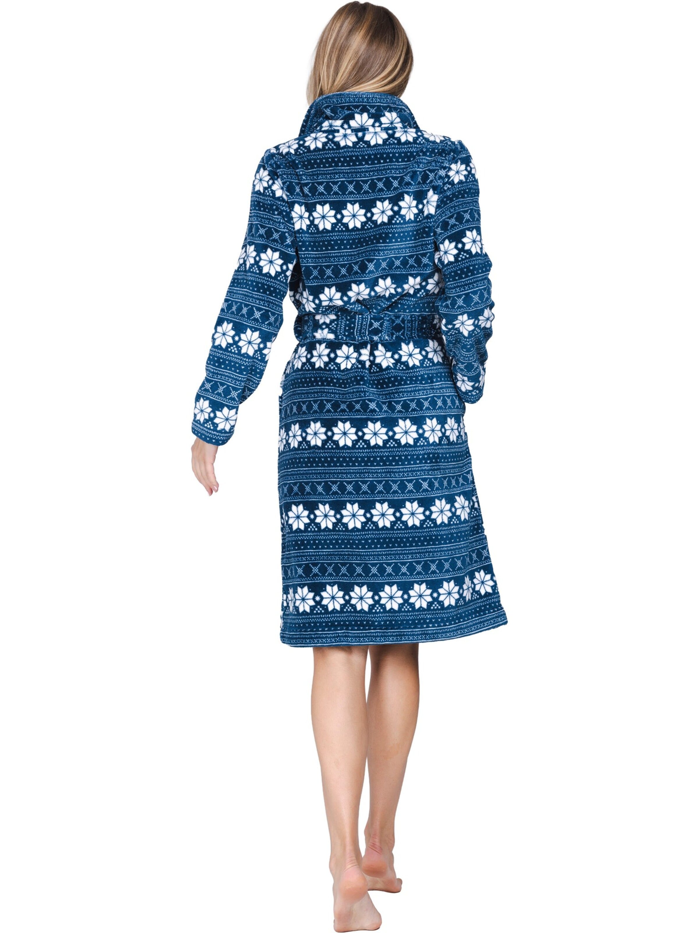 Rebelle Ochtendjas 'Snowy Sparkles' in Blauw