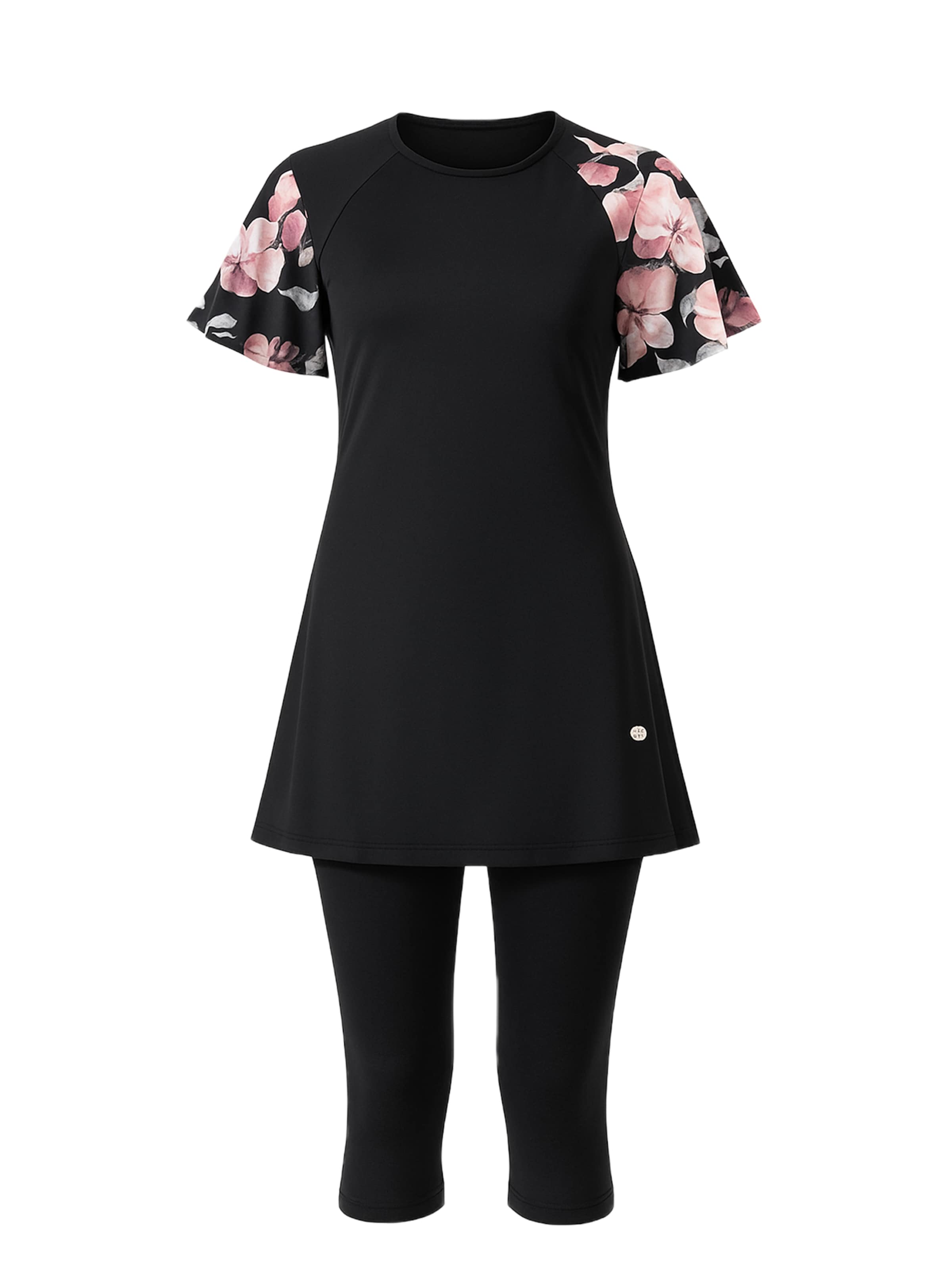 C&City Badpakjurk in de kleur Grasgroen / Rosa / Zwart, Productweergave