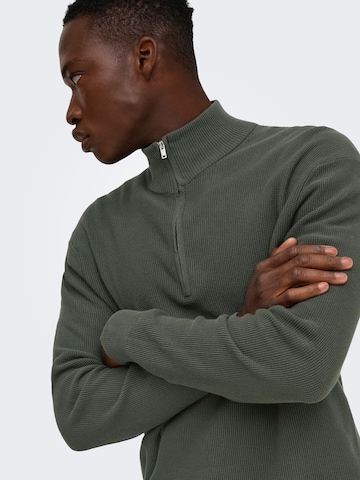 Pull-over Only & Sons en vert