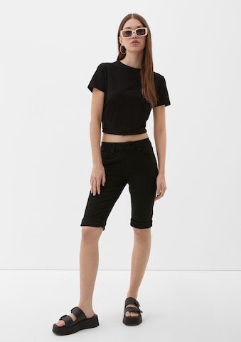 QS Slim fit Trousers ' CATIE ' in Black