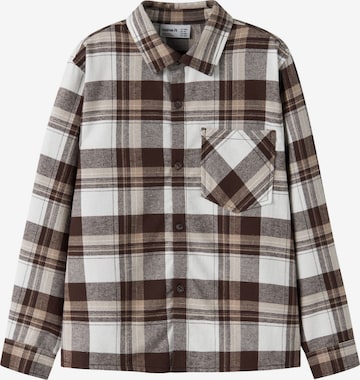 Regular fit Camicia di NAME IT in marrone: frontale