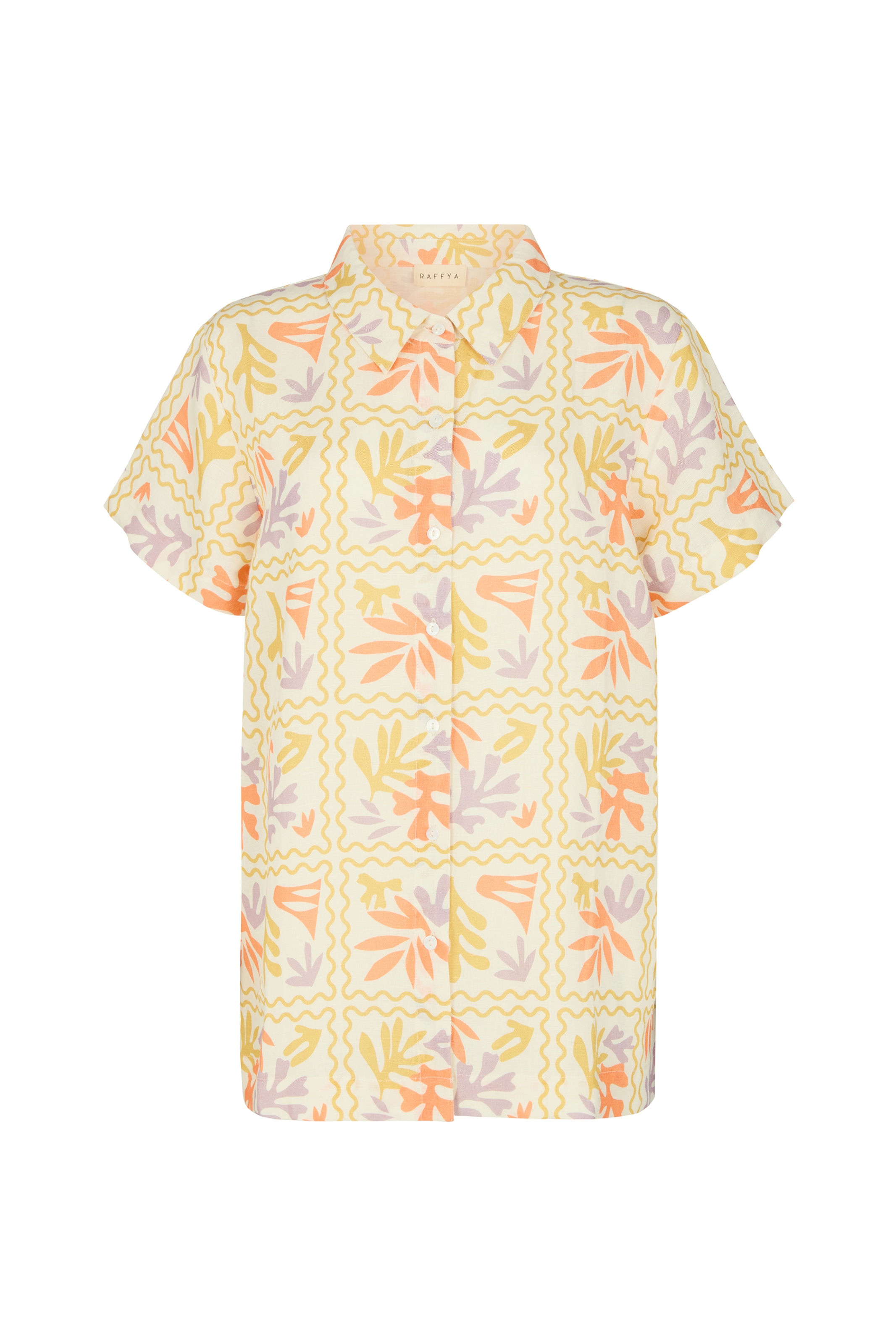 RAFFYA Blouse in Yellow: front