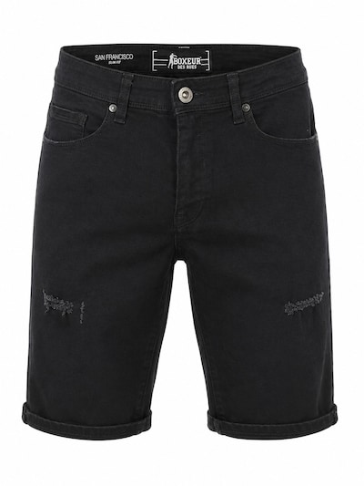 Boxeur des Rues Jeans 'Herren Jeansshorts Boxeur des Rues San Francisco, Slim Fit, Schwarz, Kratzeffekt' in 30 in Black, Item view