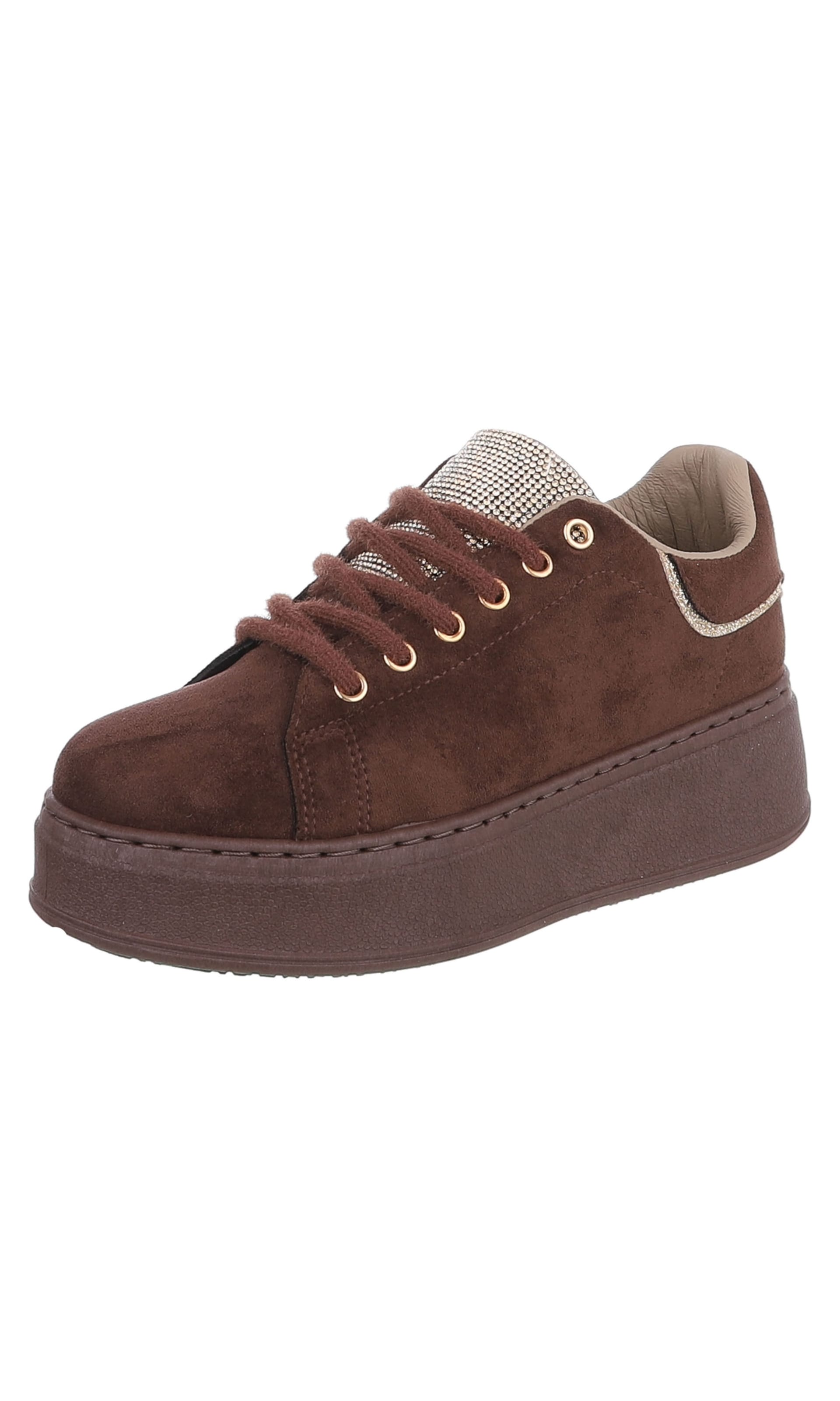 Ital-Design Sneaker in Braun: Vorderseite