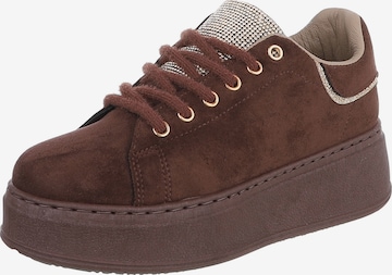 Ital-Design Sneaker in Braun: Vorderseite