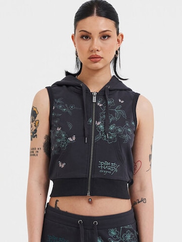 Ed Hardy Кофта на молнии 'True To My Love' в Серый