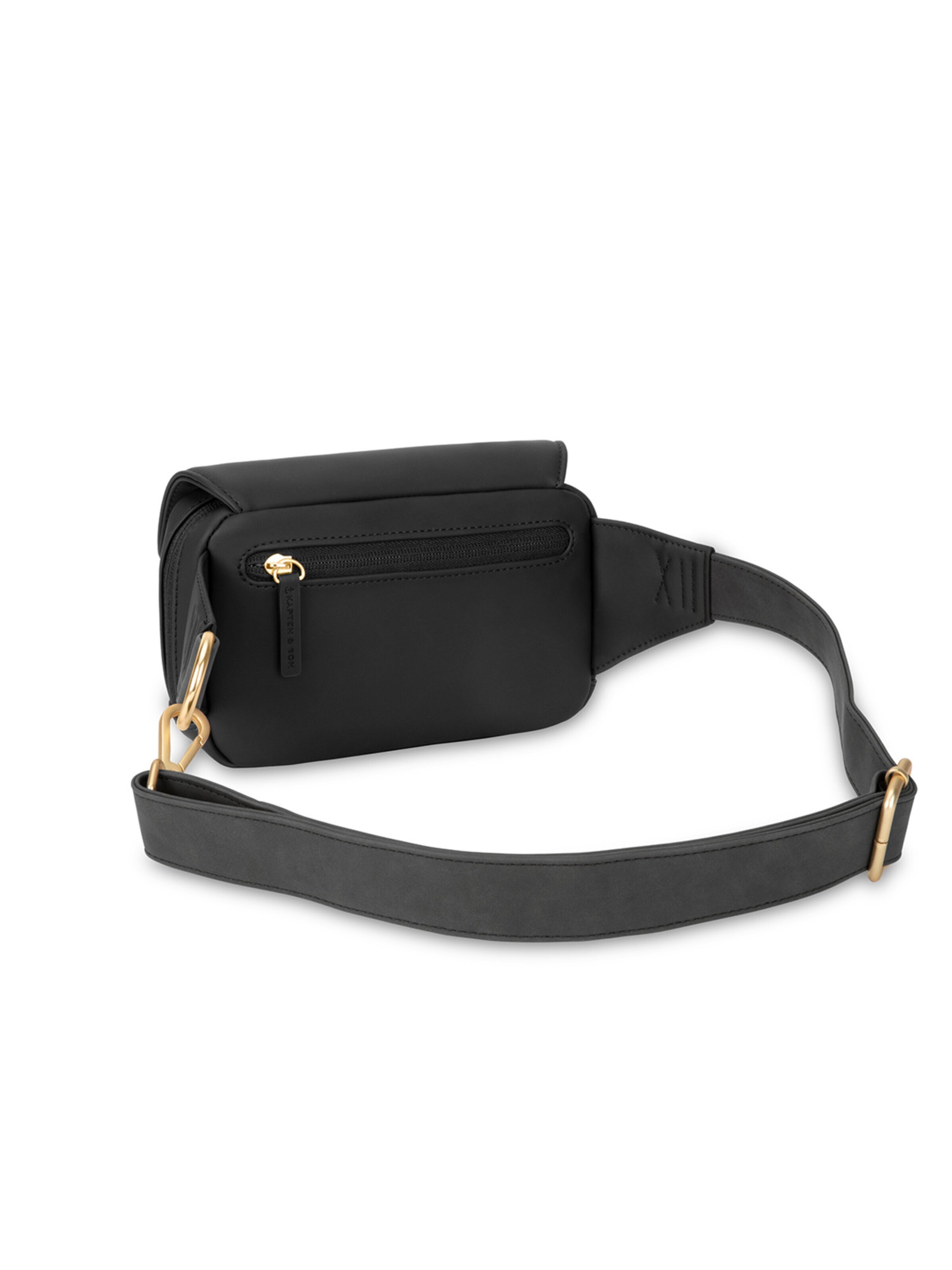 melns Kapten & Son Pleca soma 'Visby Cream Black'