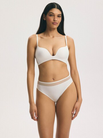 Push-up Reggiseno 'Push-up-BH Basic, ohne Bügel, Plunge-Dekolleté' di ESOTIQ in beige