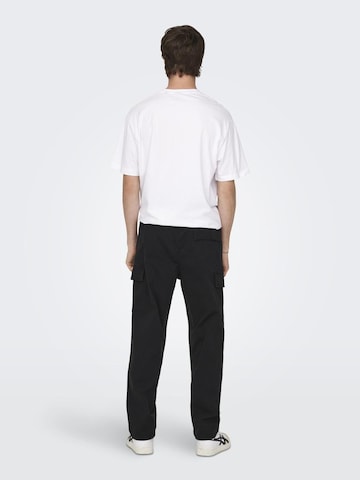 Only & Sons Loose fit Cargo Pants 'Sinus' in Black