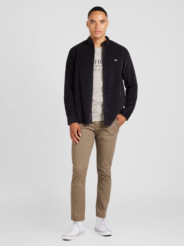 Tommy Jeans Regular Fit Hemd in Schwarz