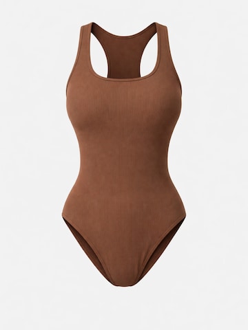 LEAFLETIC Bodysuit 'Leafletic Women’s Bodysuit' in Brown: front