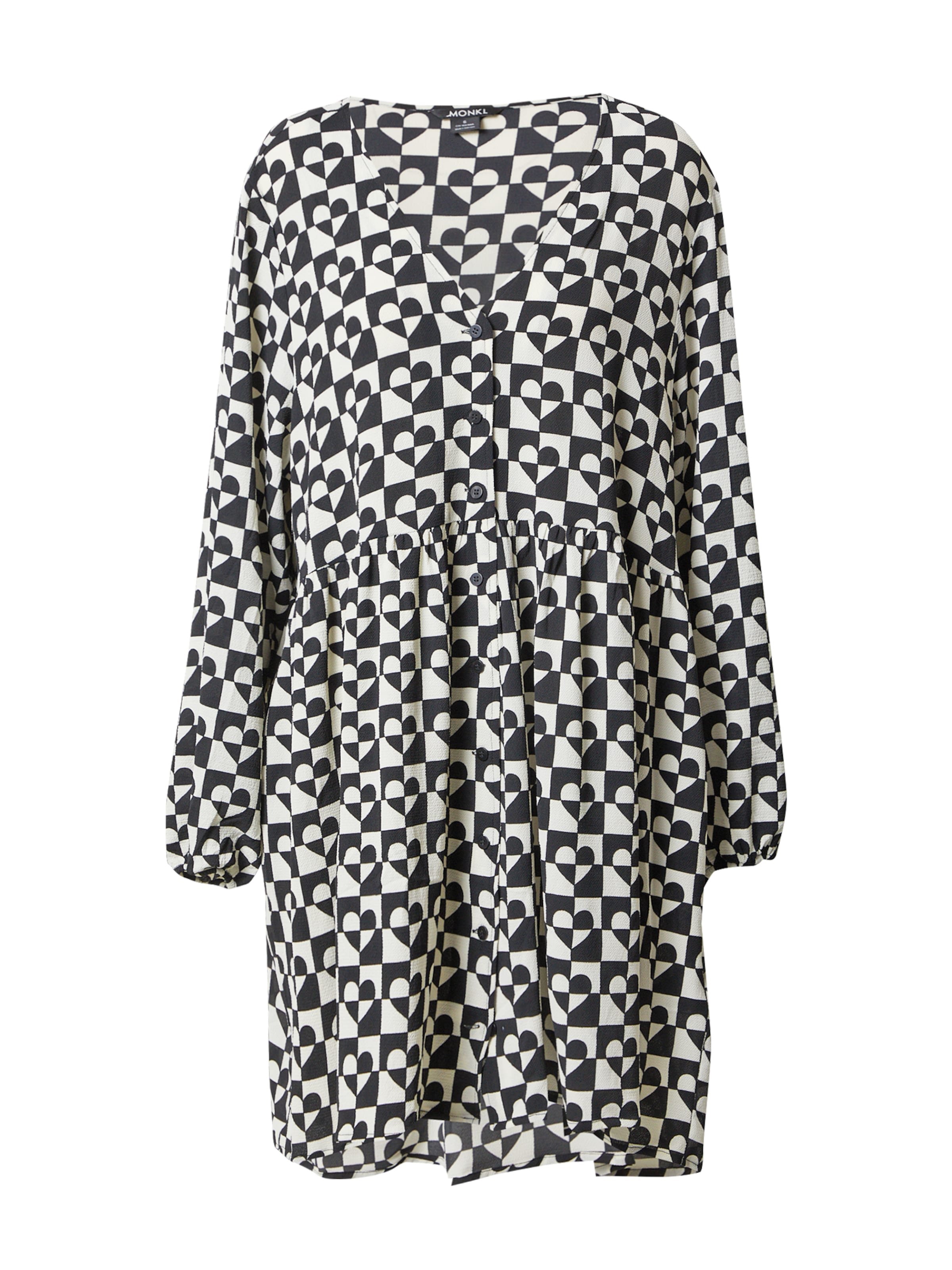 Monki Платье-рубашка в Белый: спереди