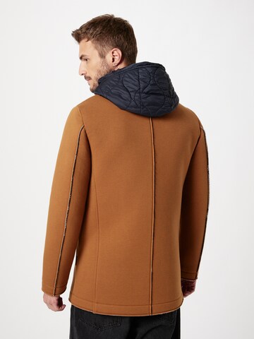 INDICODE JEANS Between-Seasons Coat 'Pilsner' in Brown