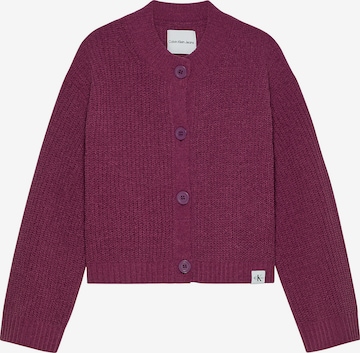 Cardigan Calvin Klein Jeans en violet : devant