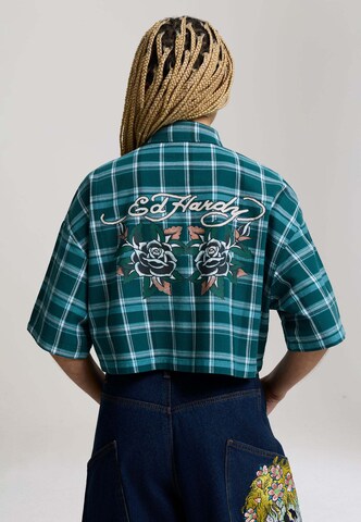 Ed Hardy Blúzka - Modrá: predná strana