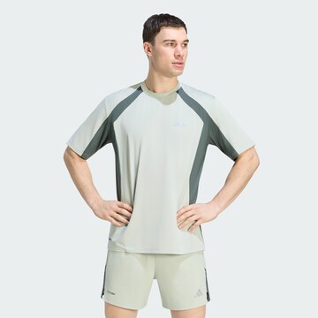 ADIDAS PERFORMANCE - Camisa funcionais 'Tech Apparel' em verde: frente