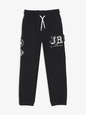 John Richmond Tapered Pants 'Patch' in Black: front
