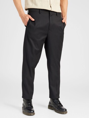 Regular Pantalon chino TOPMAN en noir : devant